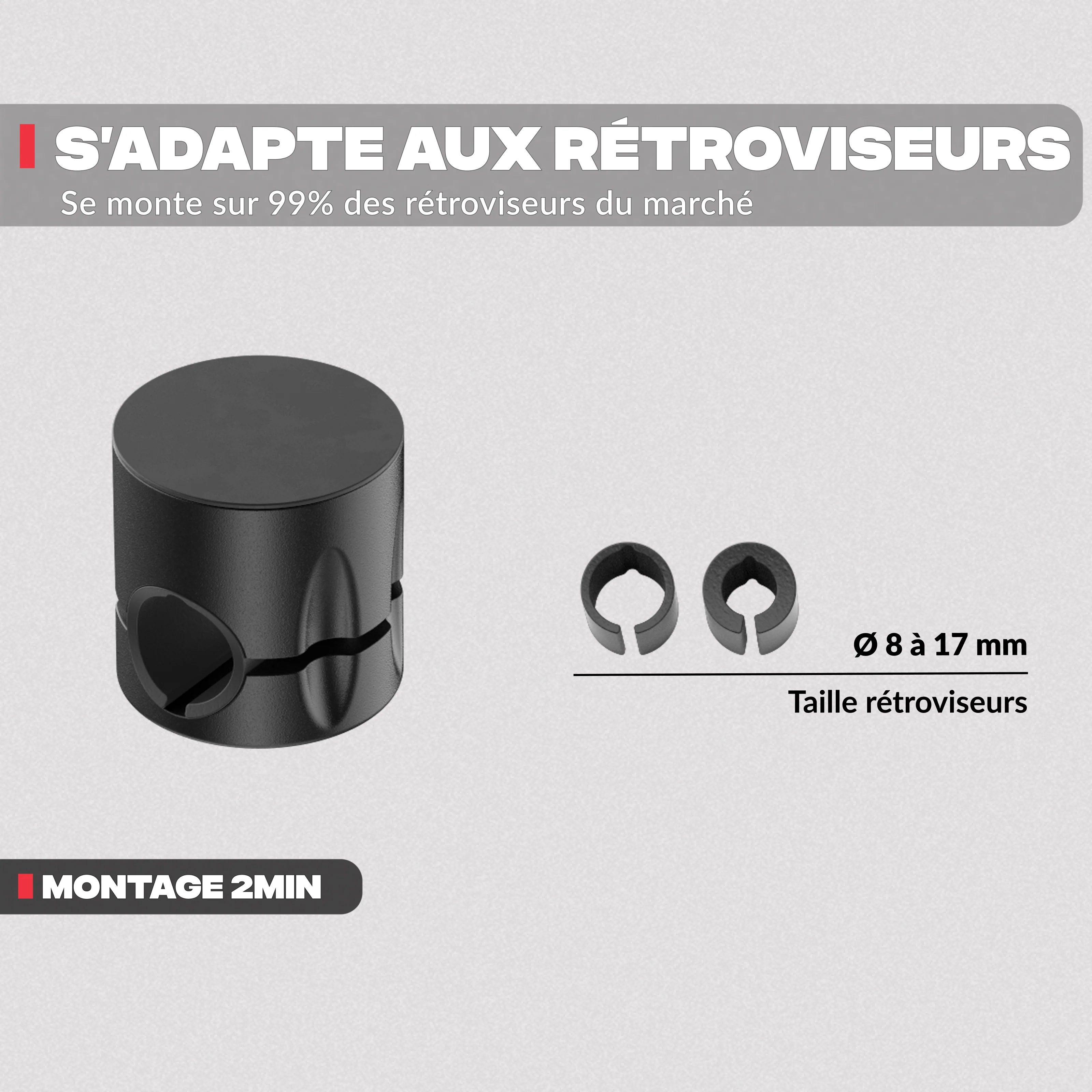 Support téléphone rétroviseur de scooter et moto - Image 3